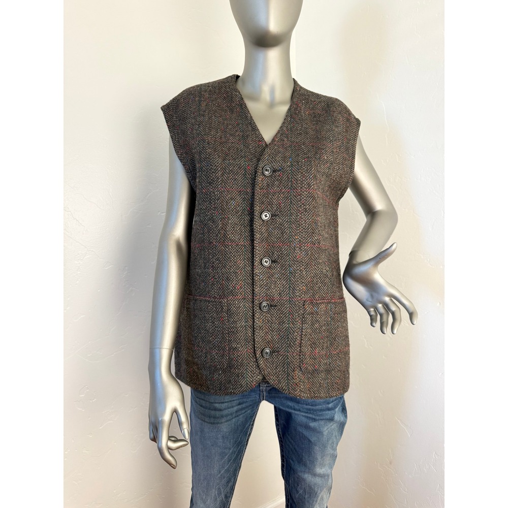Jimmy Hourihan Men's 100% Wool Tweed Vest‎ S